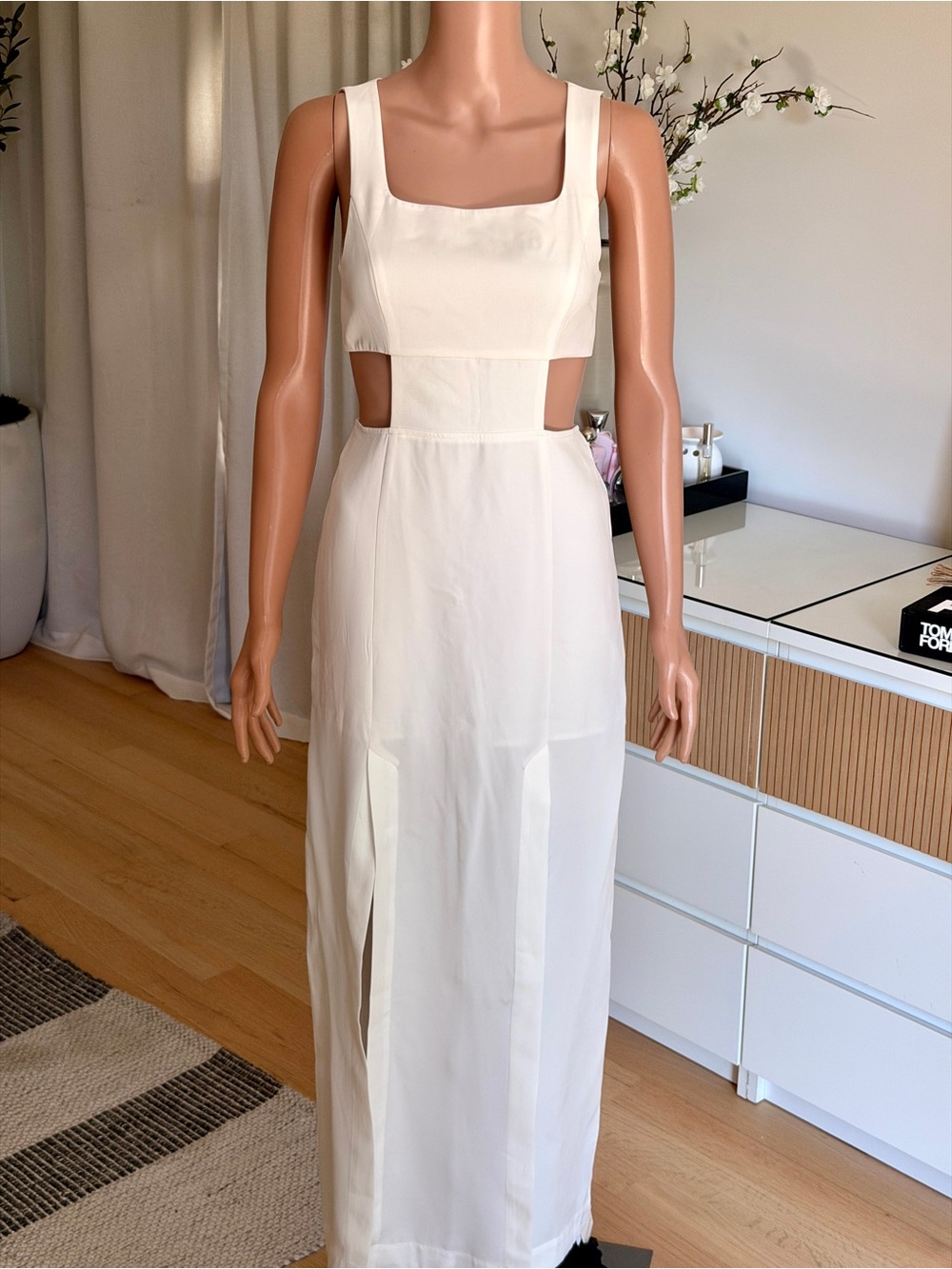 Commense White Cutout Maxi Dress